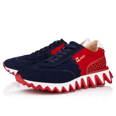 Zapatillas Loubishark Christian Louboutin Hombre - Azules Oscuro/Rojos - 1215062J294